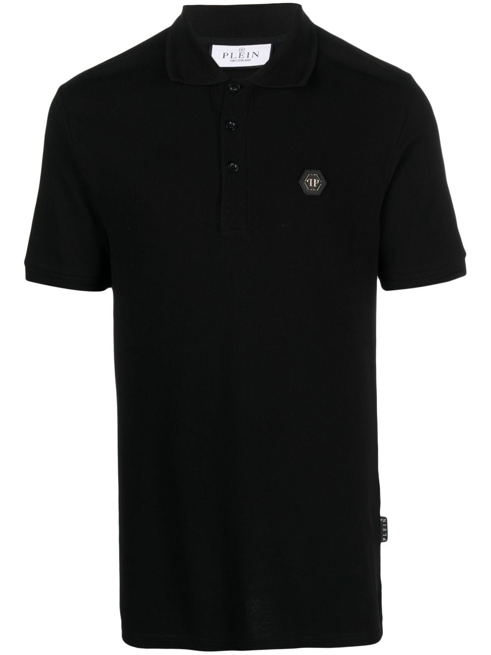 Philipp Plein logo_patch short-sleeved polo shirt - Black von Philipp Plein