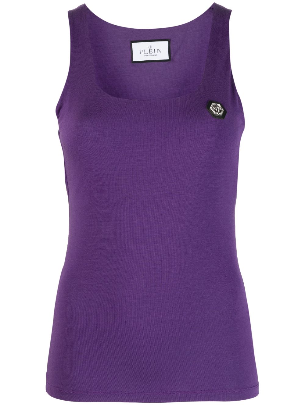 Philipp Plein logo-patch tank top - Purple von Philipp Plein