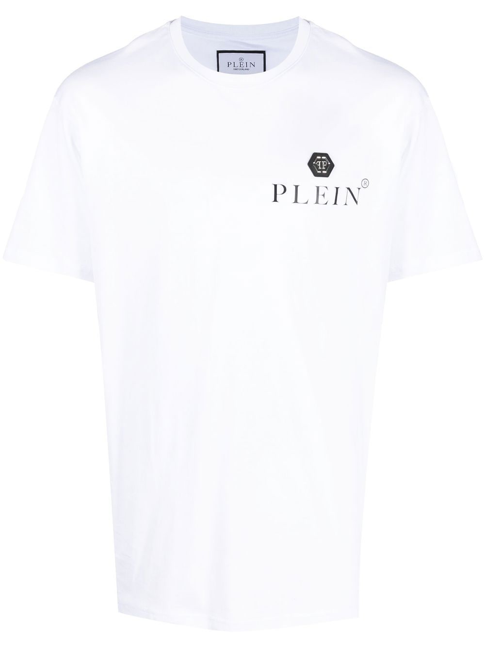 Philipp Plein logo-plaque cotton T-shirt - White von Philipp Plein