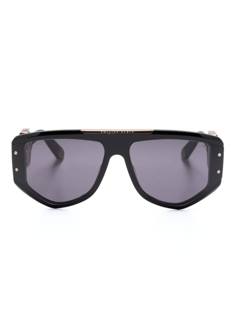 Philipp Plein logo-plaque oversize-frame sunglasses - Black von Philipp Plein