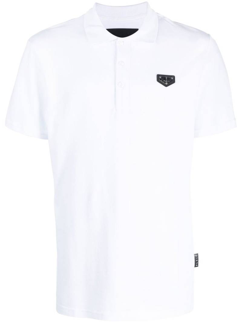 Philipp Plein logo-plaque polo shirt - White von Philipp Plein