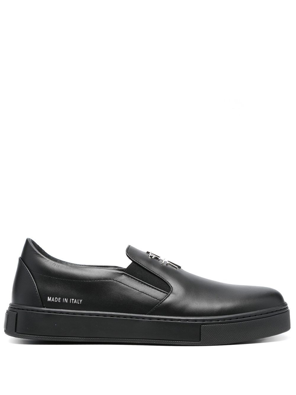 Philipp Plein logo-plaque slip-on sneakers - Black von Philipp Plein