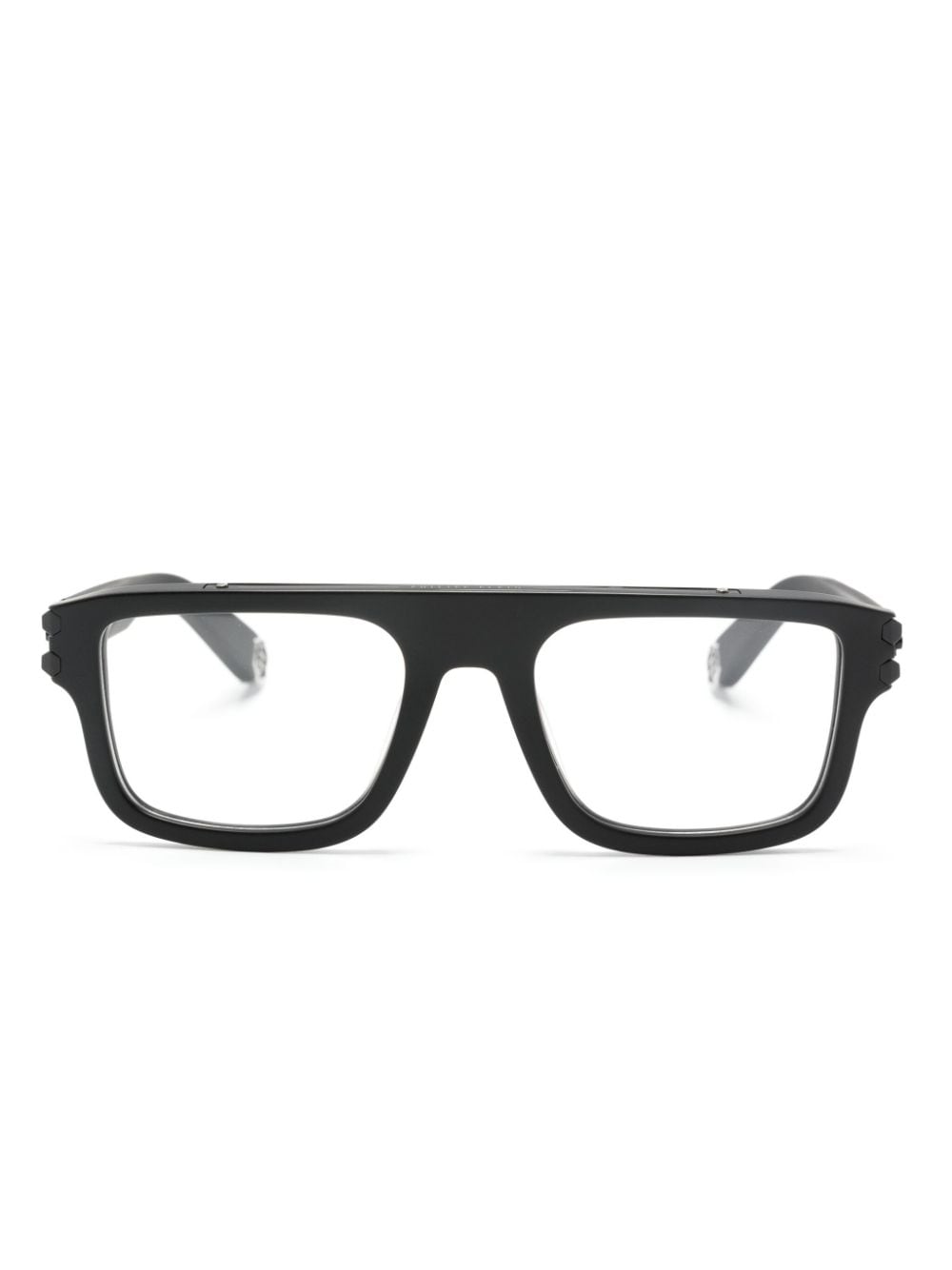 Philipp Plein logo-plaque square-frame glasses - Black von Philipp Plein