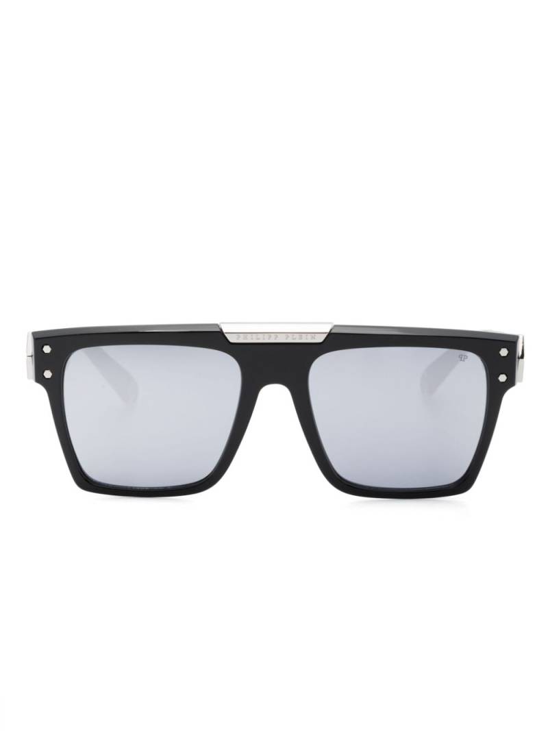 Philipp Plein logo-plaque square-frame sunglasses - Black von Philipp Plein
