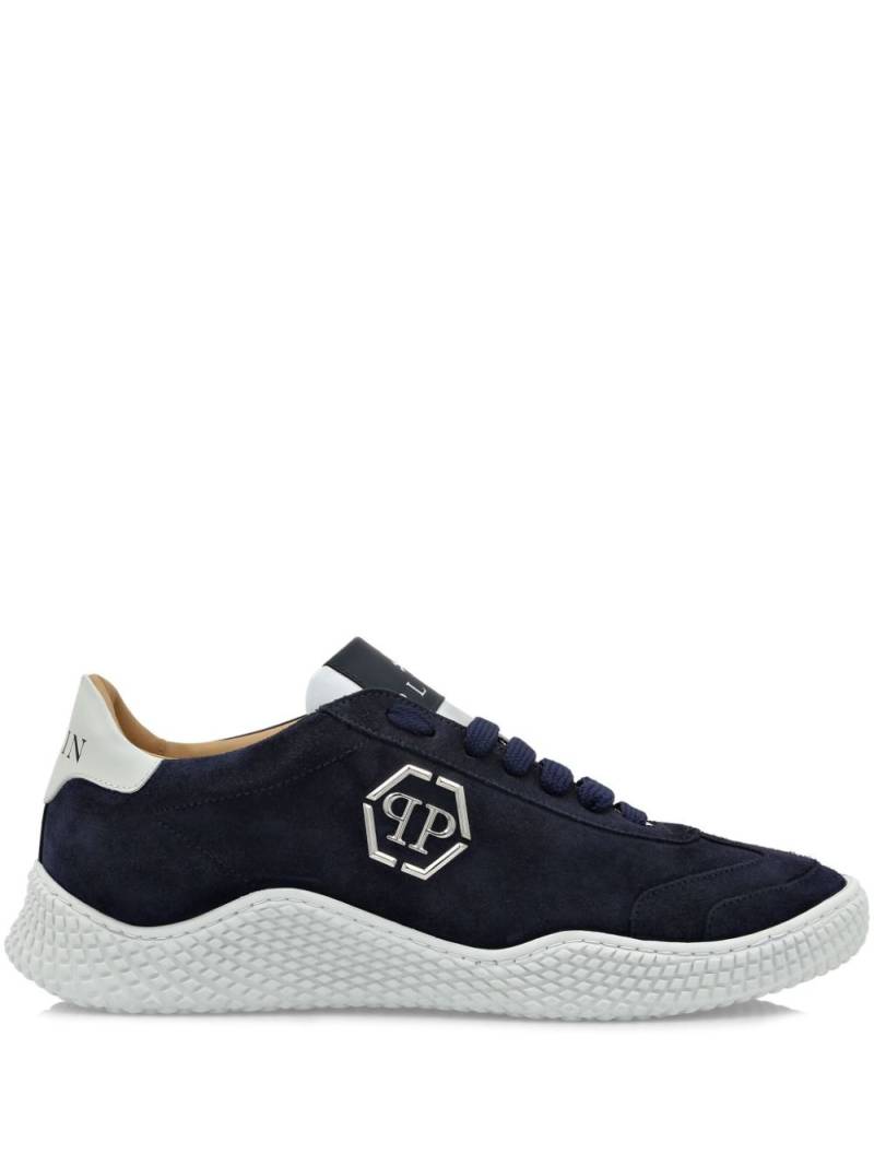 Philipp Plein logo-plaque suede sneakers - Blue von Philipp Plein