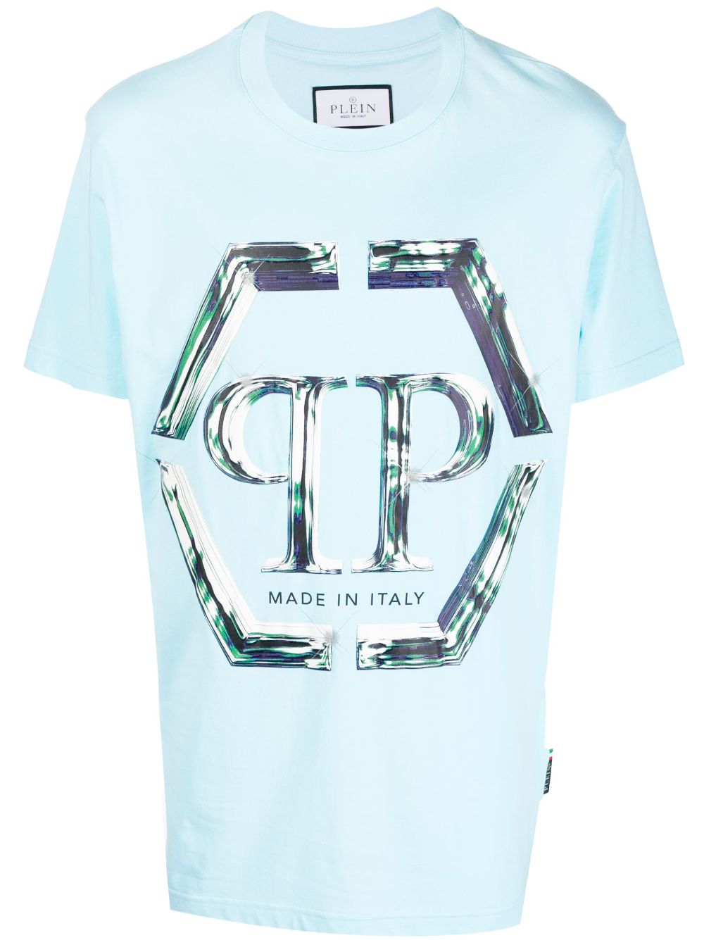 Philipp Plein logo-print cotton T-shirt - Blue von Philipp Plein