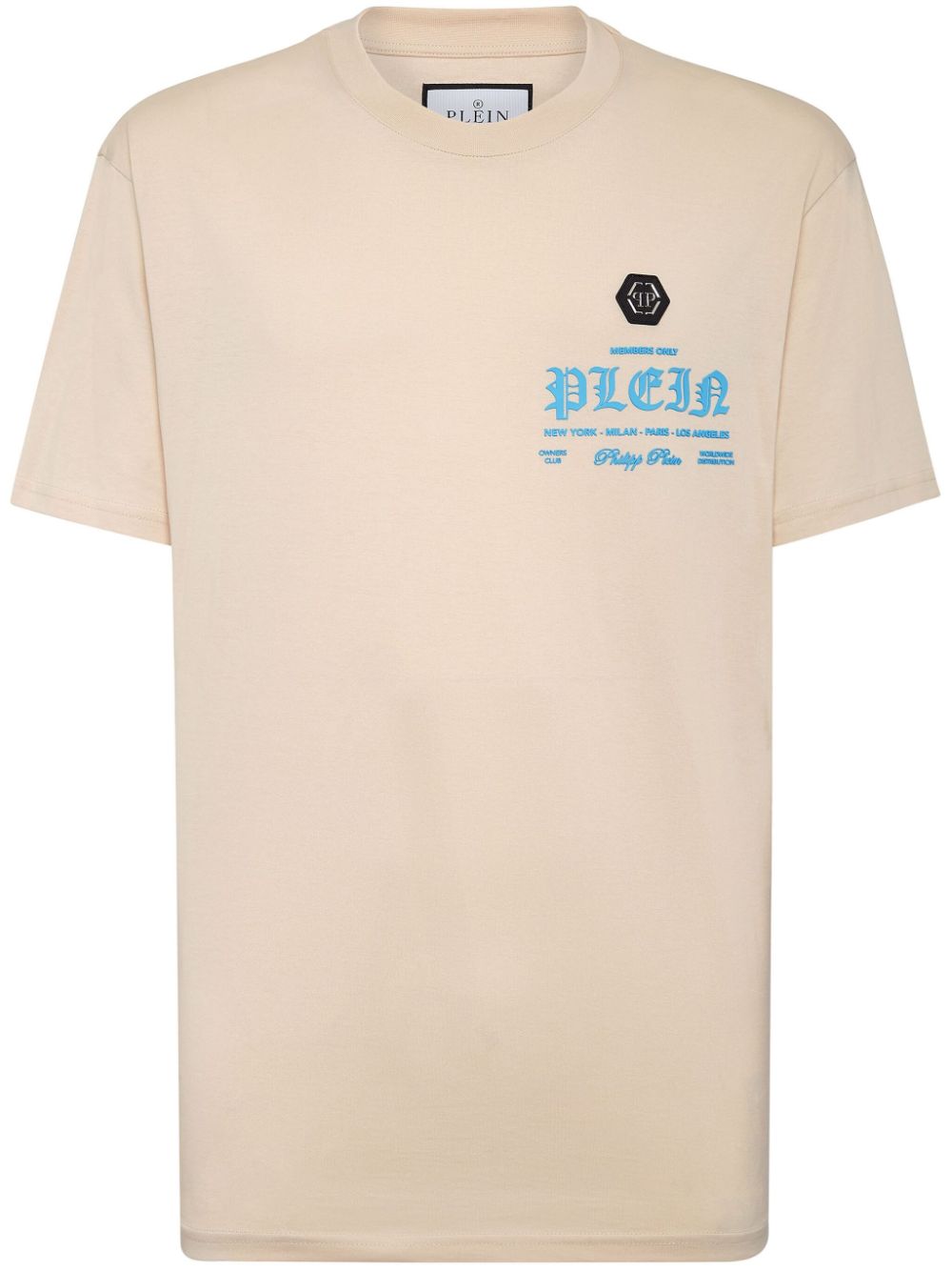 Philipp Plein logo-print cotton T-shirt - Neutrals von Philipp Plein