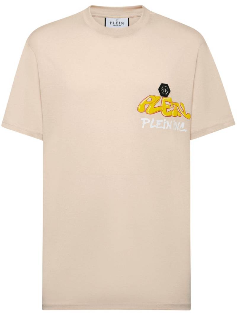 Philipp Plein logo-print cotton T-shirt - Neutrals von Philipp Plein