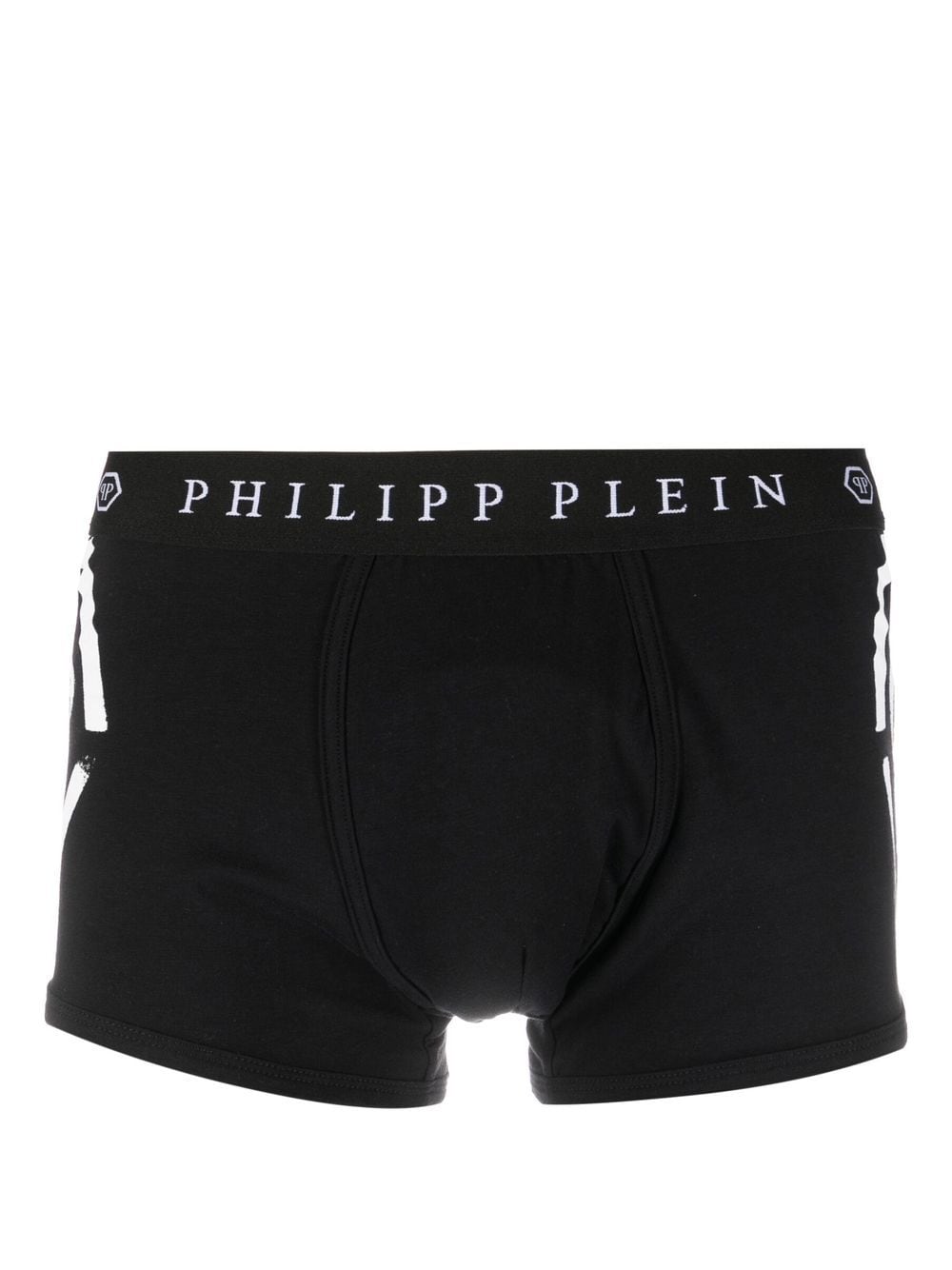 Philipp Plein logo-print cotton boxers - Black von Philipp Plein
