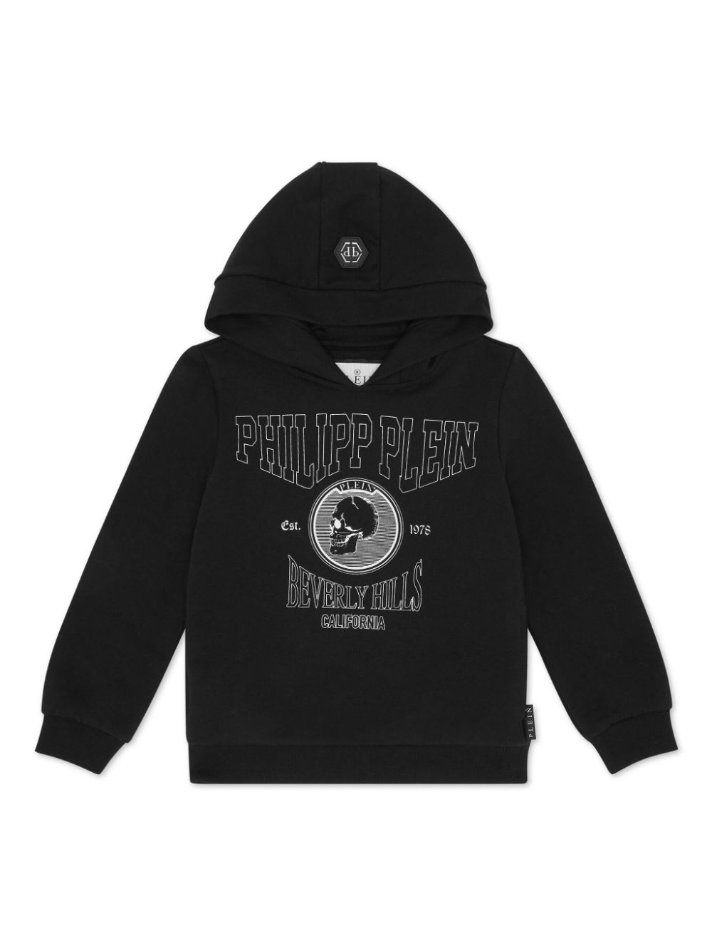 Philipp Plein logo-print cotton hoodie - Black von Philipp Plein