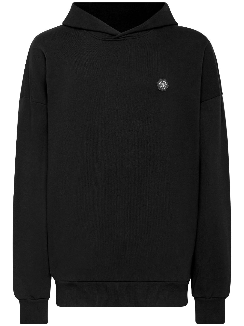 Philipp Plein logo-print cotton hoodie - Black von Philipp Plein