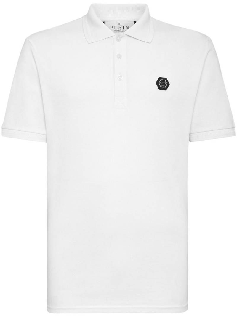 Philipp Plein logo-print cotton polo shirt - White von Philipp Plein