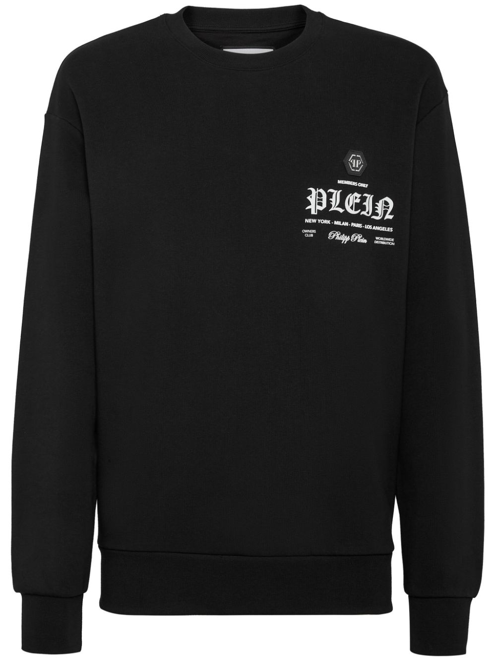 Philipp Plein logo-print cotton sweatshirt - Black von Philipp Plein