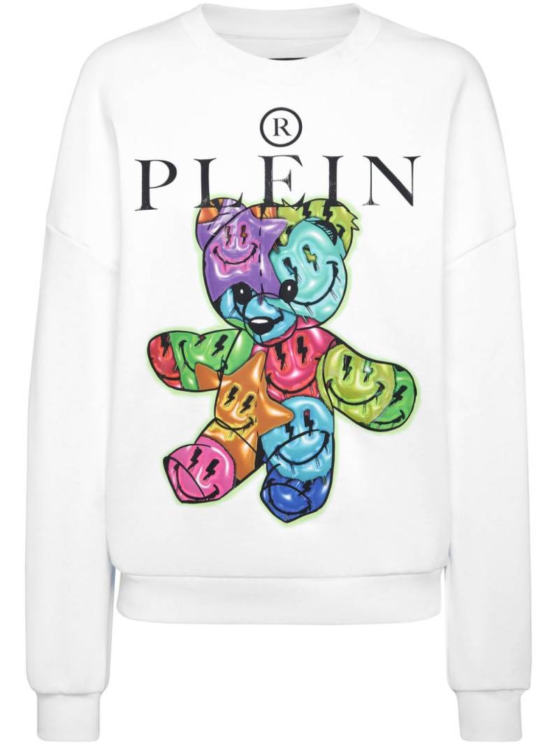 Philipp Plein logo-print cotton sweatshirt - White von Philipp Plein