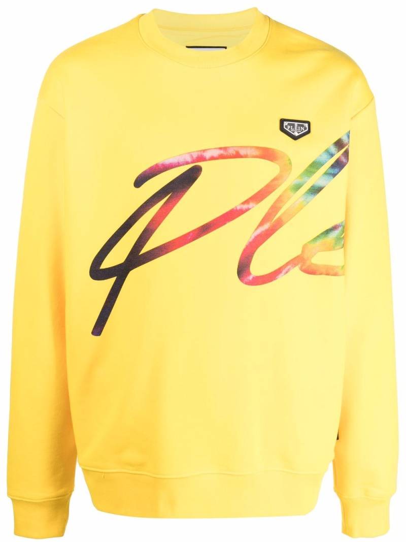 Philipp Plein logo-print cotton sweatshirt - Yellow von Philipp Plein