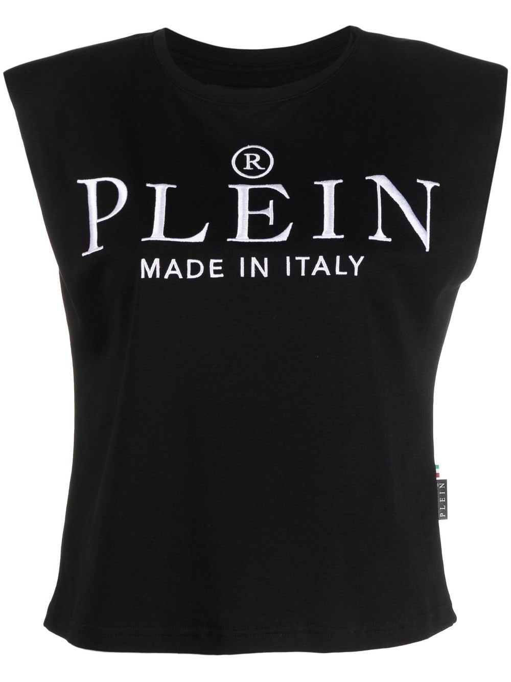 Philipp Plein logo-print cotton tank top - Black von Philipp Plein