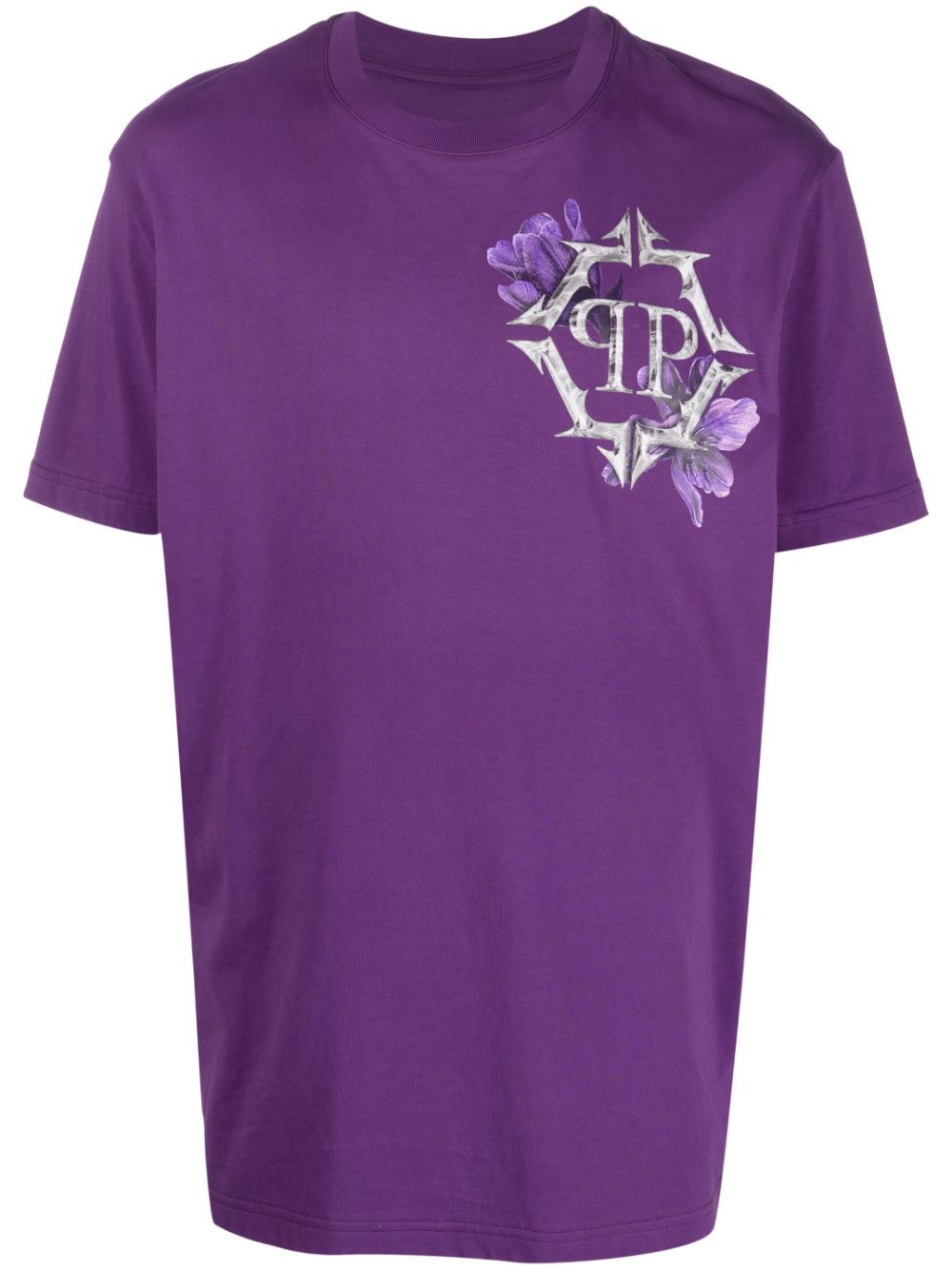 Philipp Plein logo-print crew-neck T-shirt - Purple von Philipp Plein