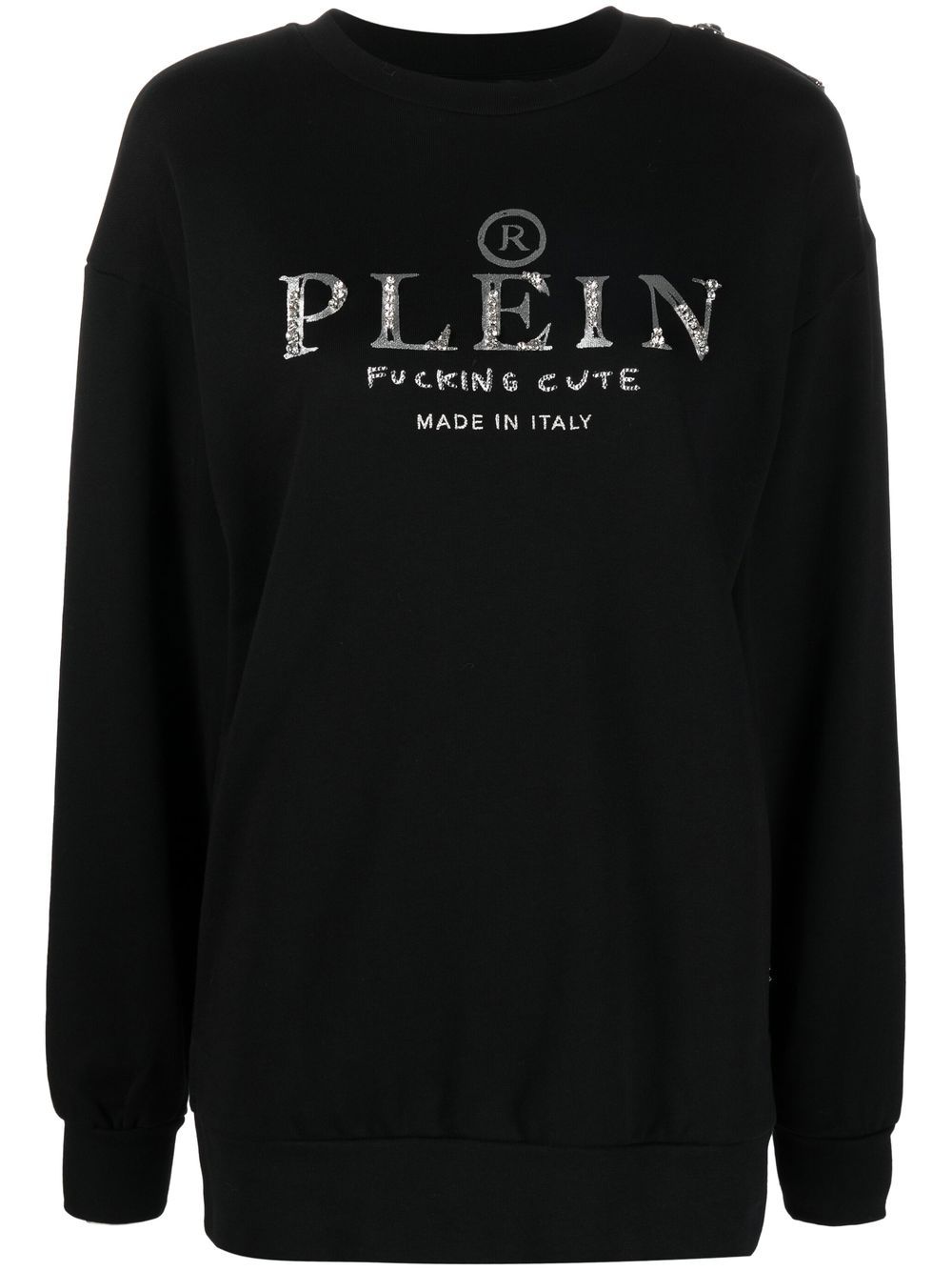 Philipp Plein logo-print crew-neck sweatshirt - Black von Philipp Plein