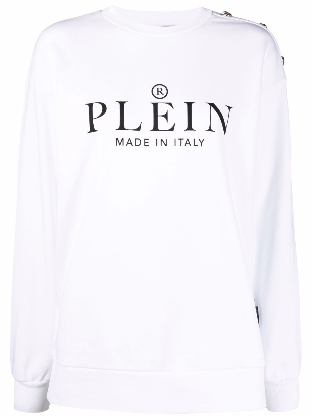 Philipp Plein logo-print crew neck sweatshirt - White von Philipp Plein