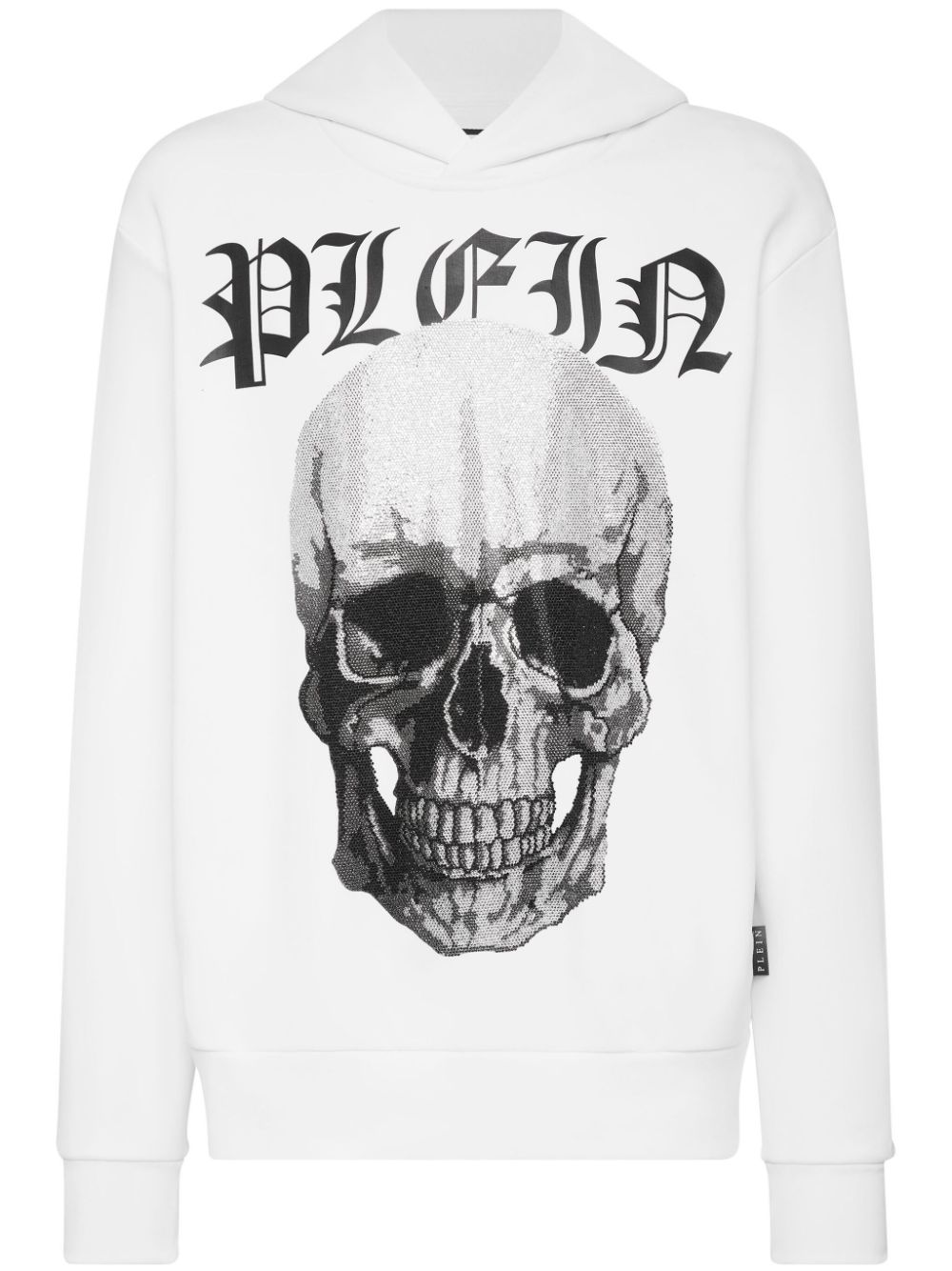 Philipp Plein logo-print crystal-embellished hoodie - White von Philipp Plein