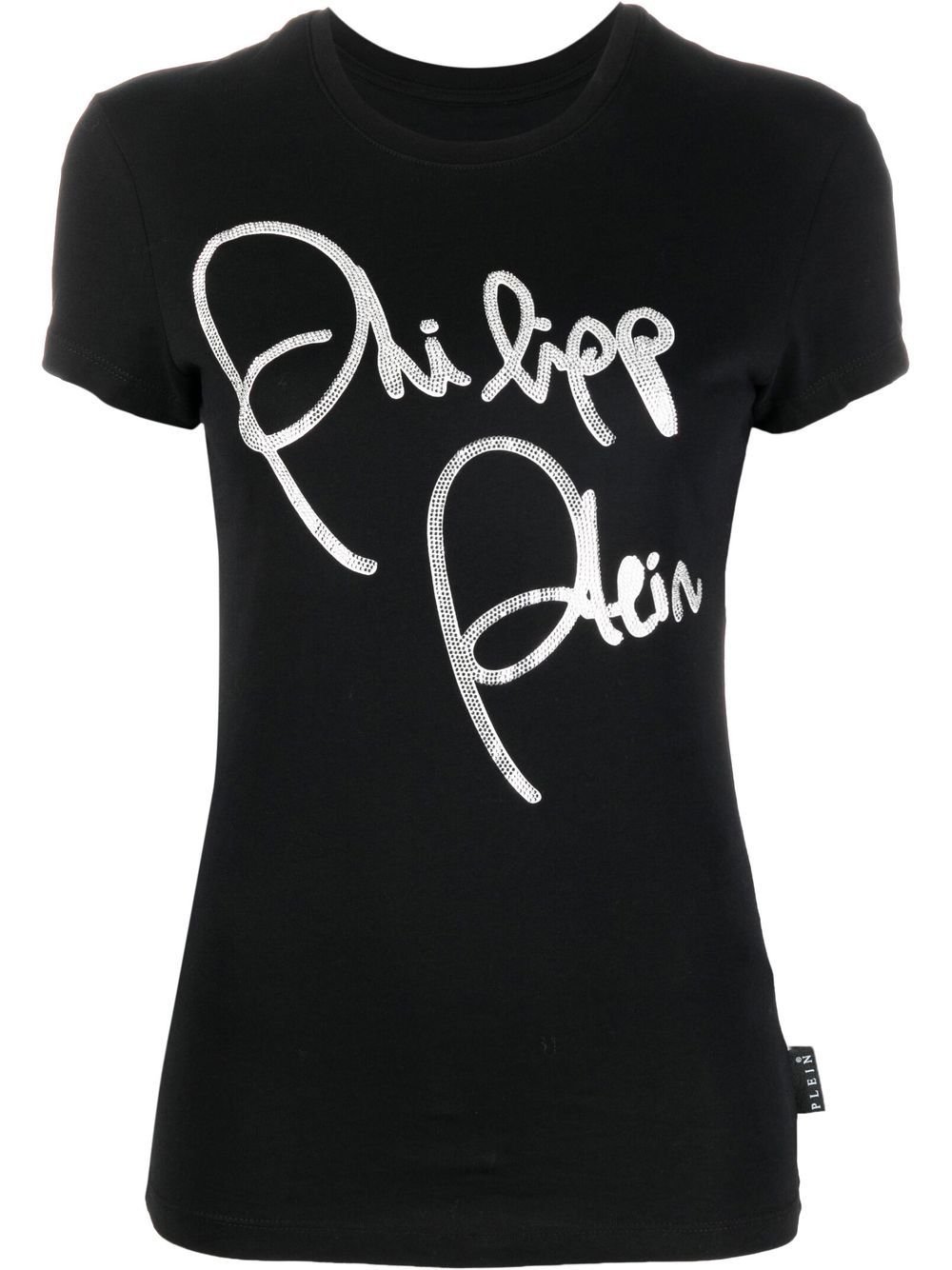 Philipp Plein logo-print embellished T-shirt - Black von Philipp Plein