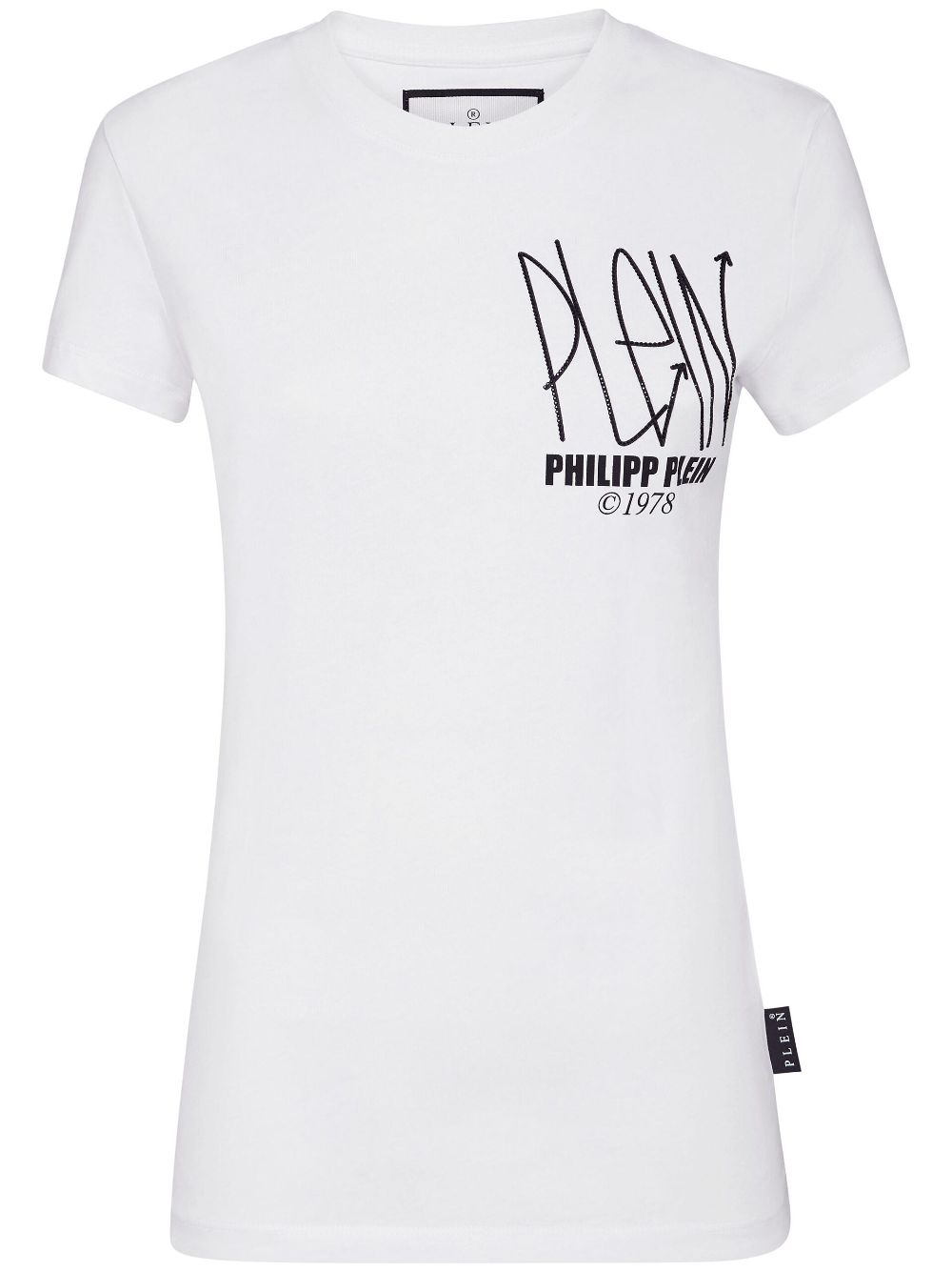 Philipp Plein logo-print logo-patch T-shirt - White von Philipp Plein