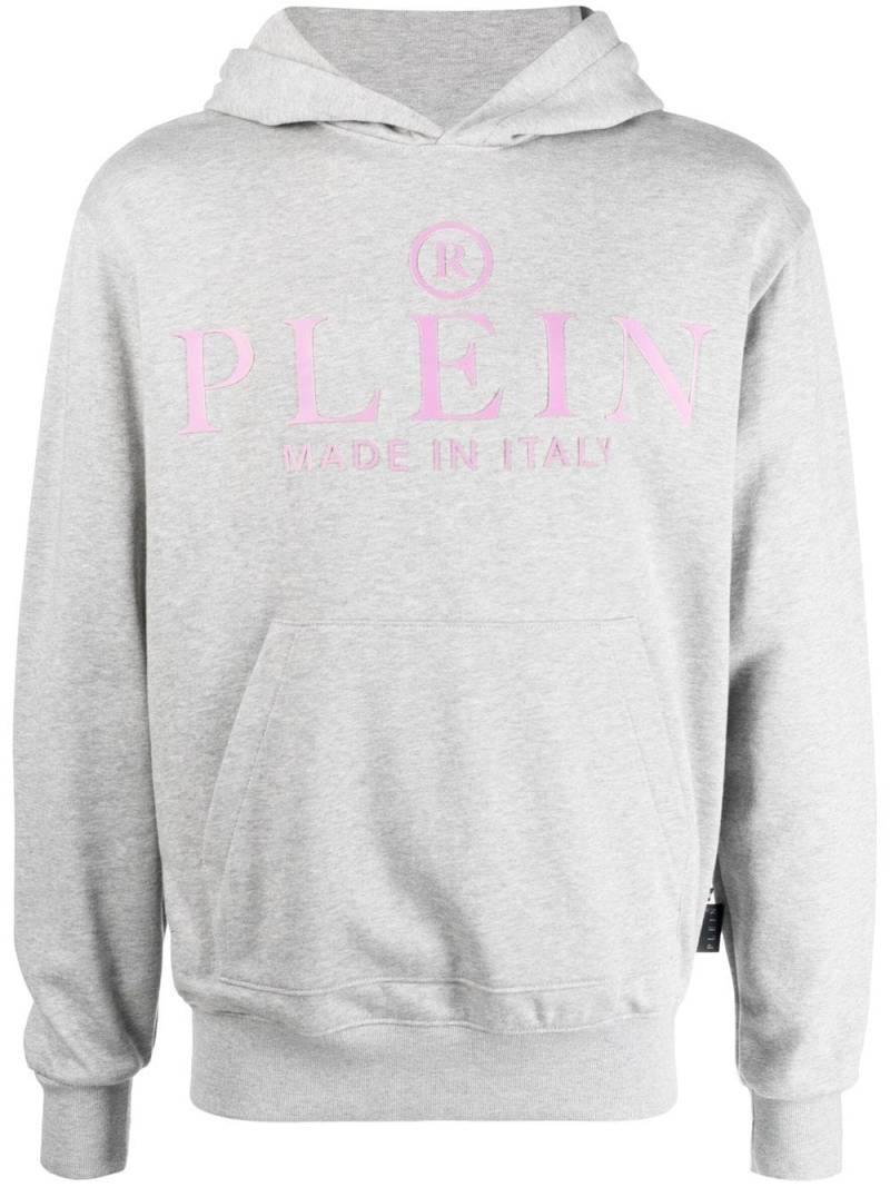 Philipp Plein logo-print long-sleeve sweatshirt - Grey von Philipp Plein