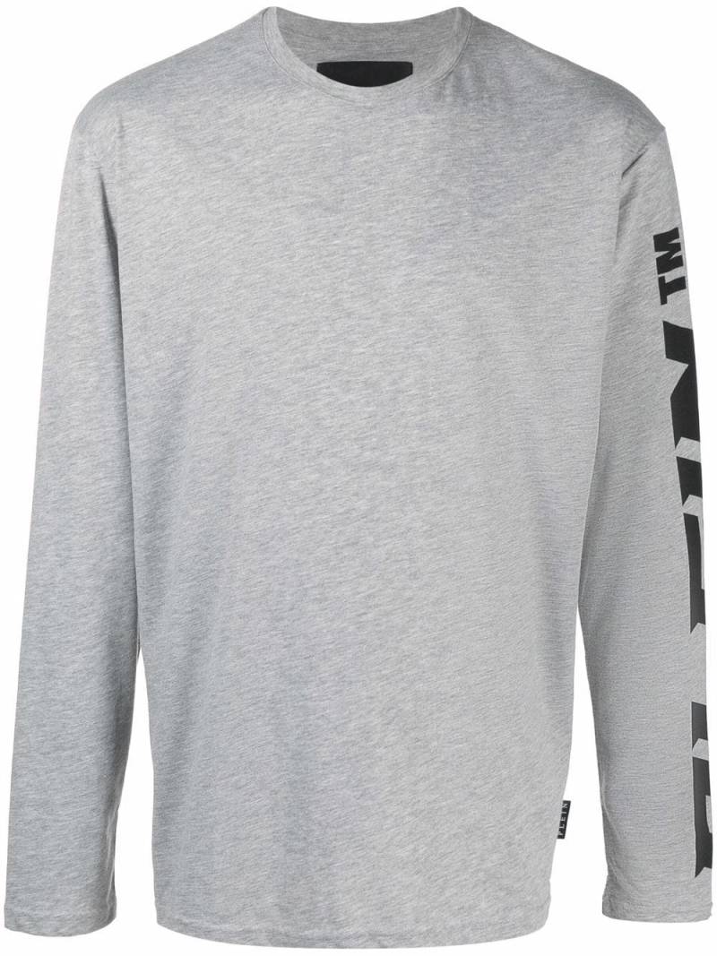 Philipp Plein logo-print long-sleeved T-shirt - Grey von Philipp Plein