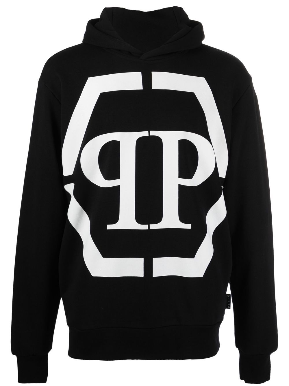 Philipp Plein logo-print long-sleeved hoodie - Black von Philipp Plein