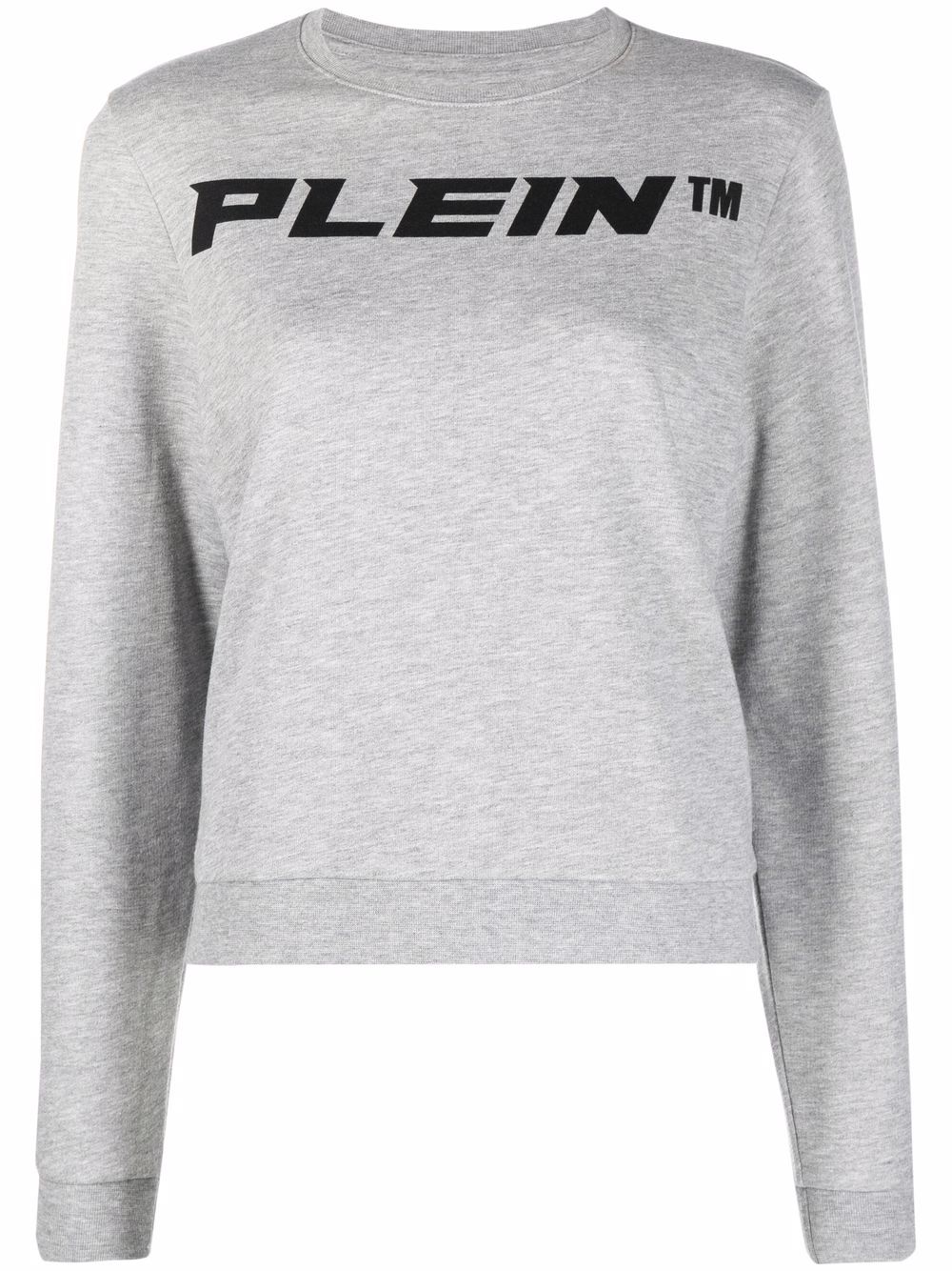 Philipp Plein logo-print mélange-effect sweatshirt - Grey von Philipp Plein