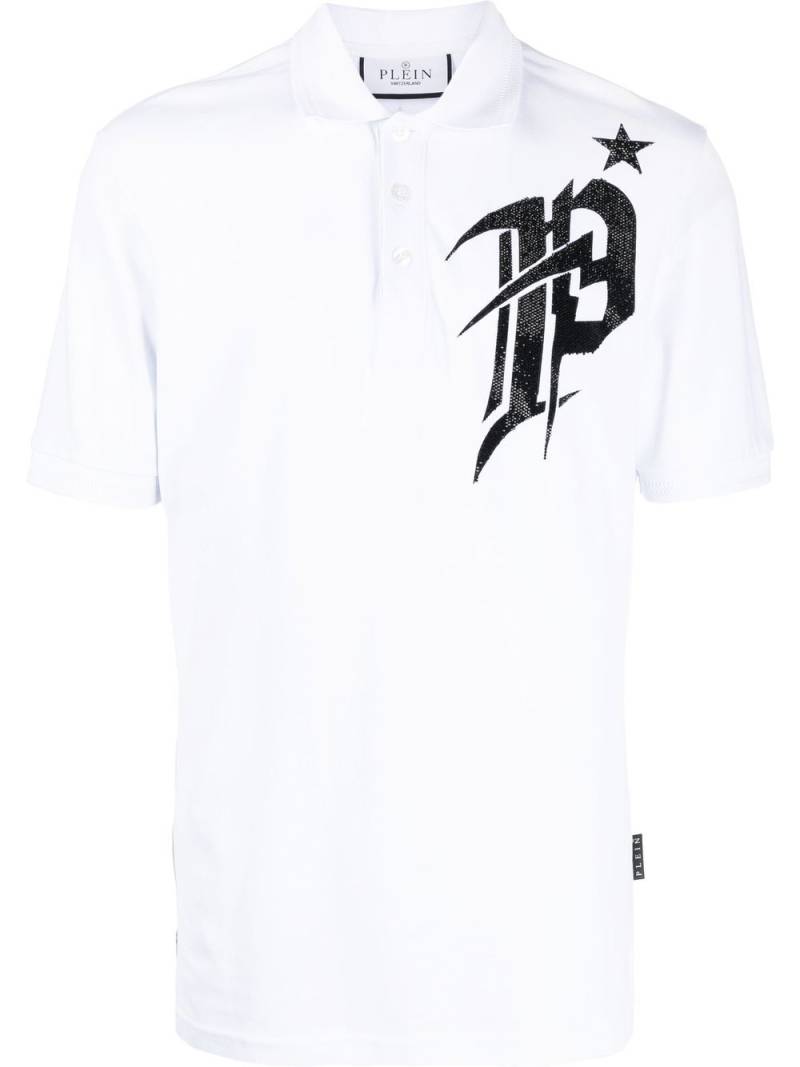 Philipp Plein logo-print polo shirt - White von Philipp Plein