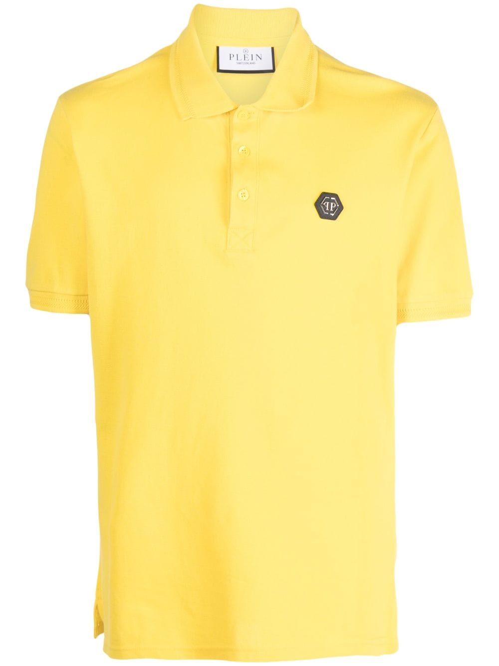 Philipp Plein logo-print short-sleeved polo shirt - Yellow von Philipp Plein