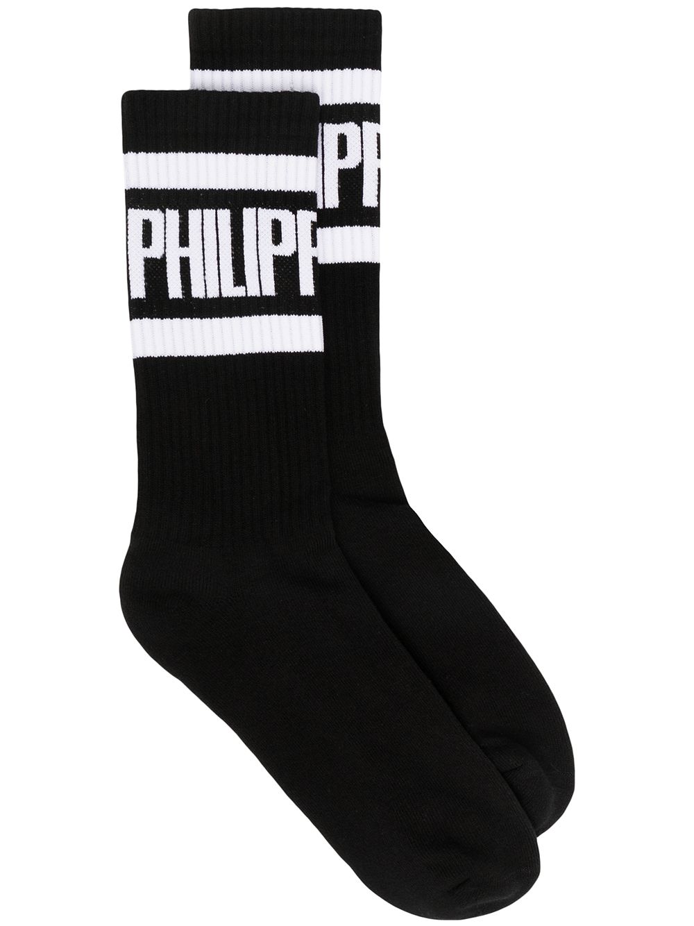 Philipp Plein logo print socks - Black von Philipp Plein