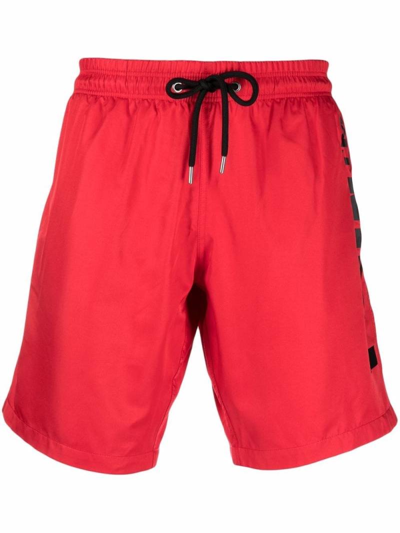 Philipp Plein logo-print swimming shorts - Red von Philipp Plein