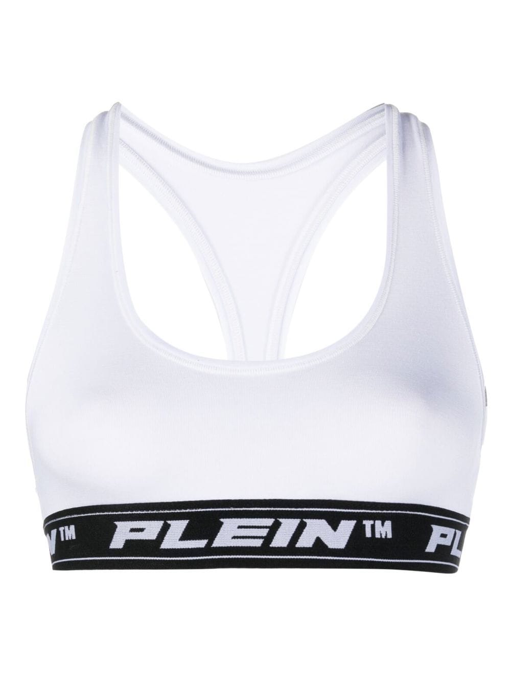 Philipp Plein logo-underband sports bralette - White von Philipp Plein