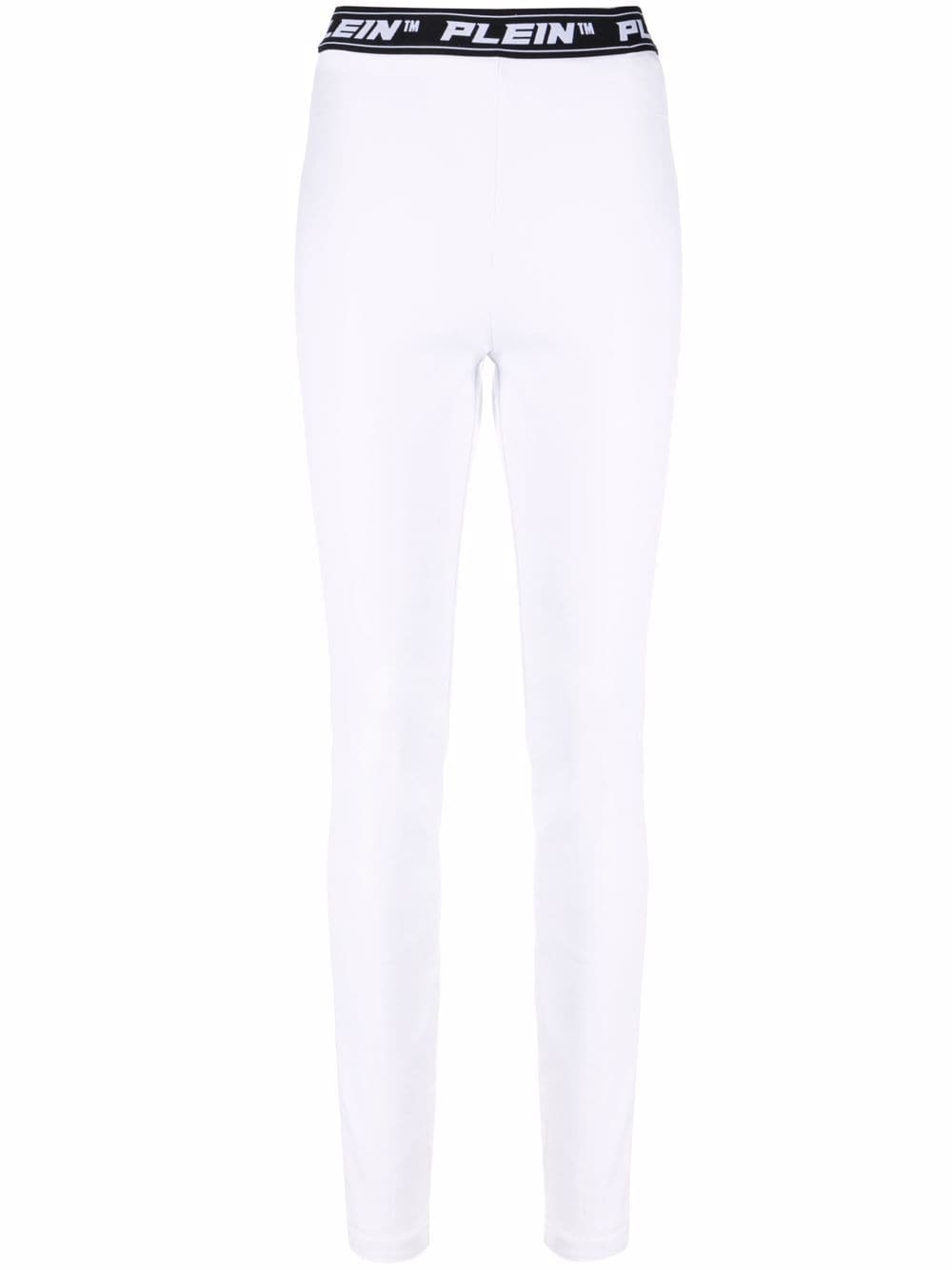 Philipp Plein logo-waistband leggings - White von Philipp Plein