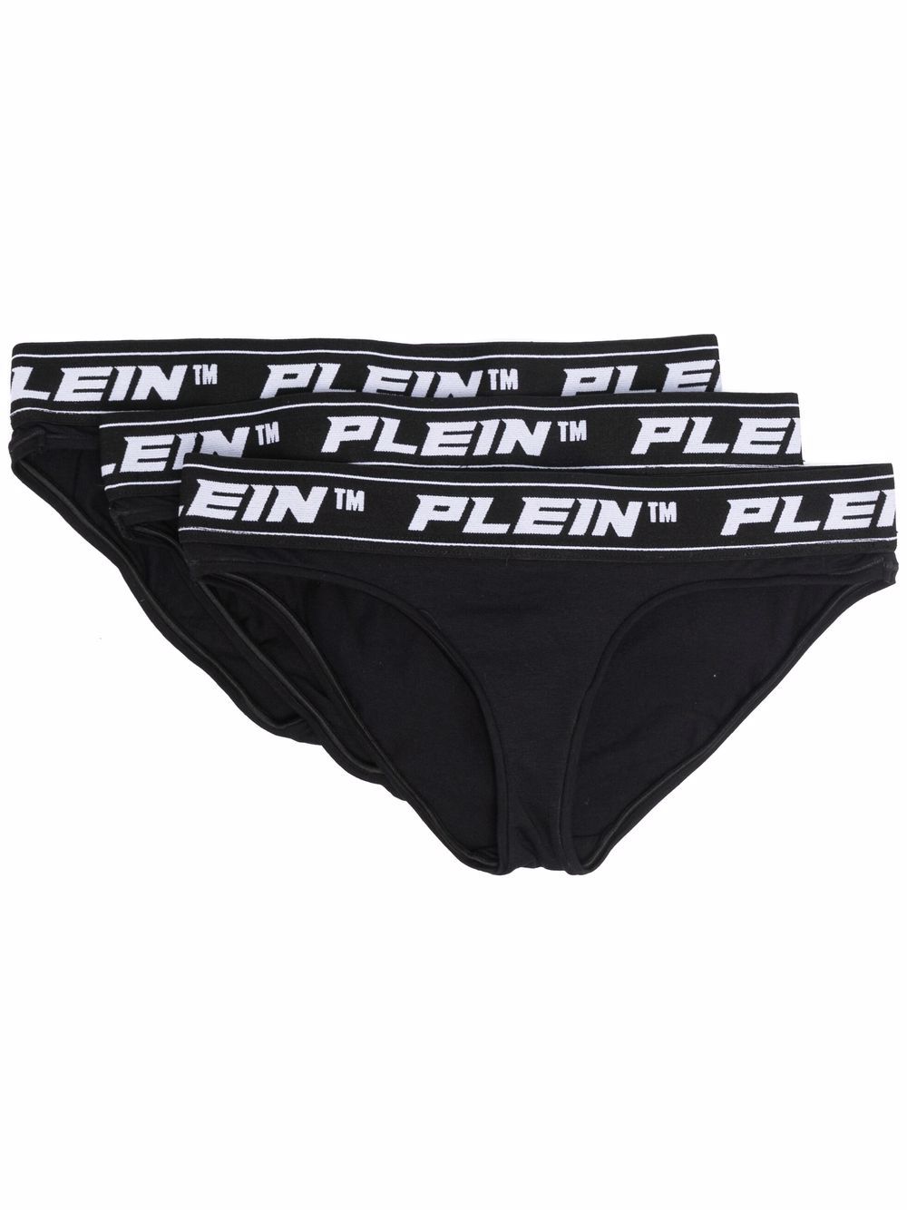 Philipp Plein logo-waistband set of 3 briefs - Black von Philipp Plein