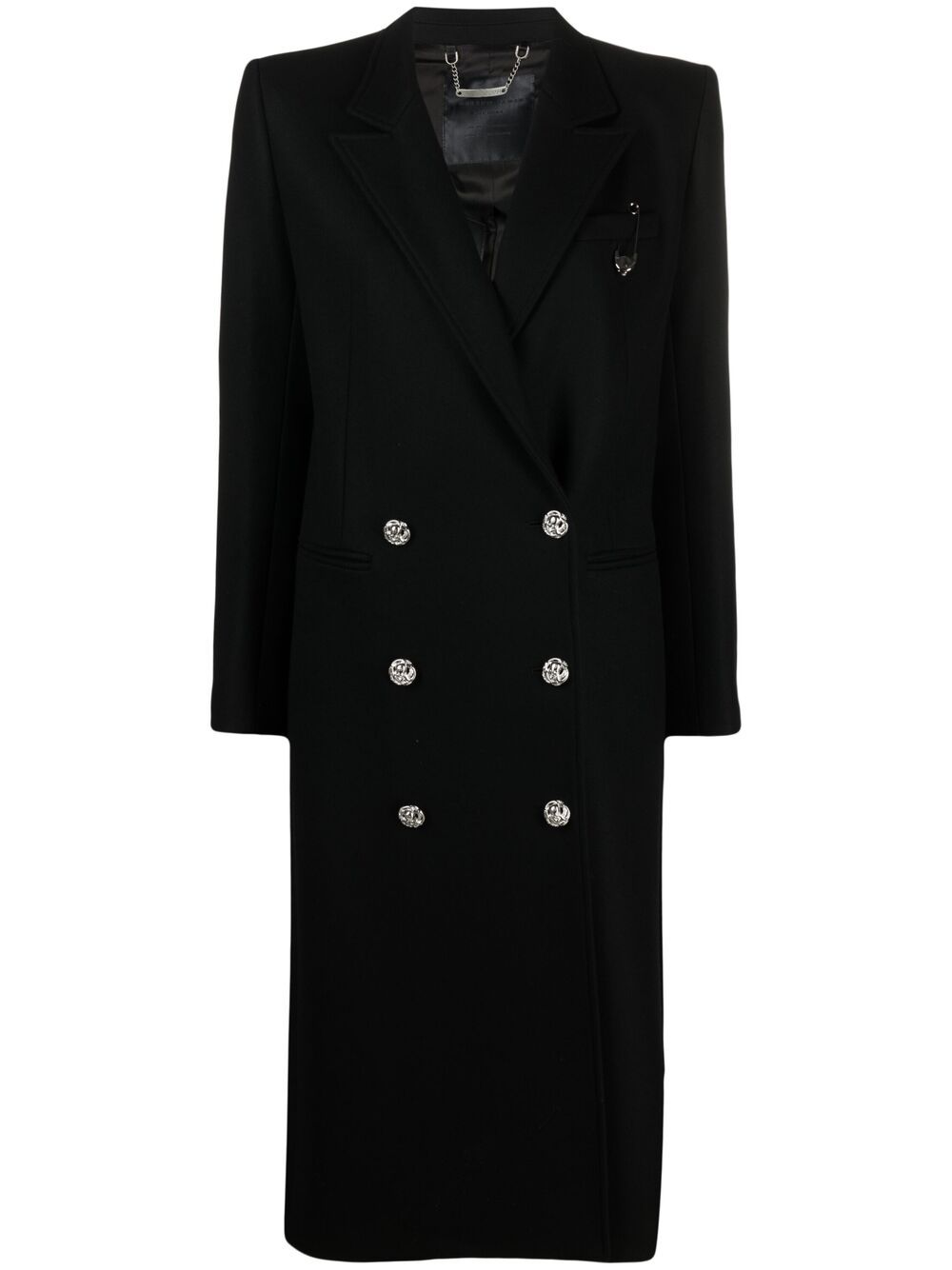 Philipp Plein long safety-pin coat - Black von Philipp Plein