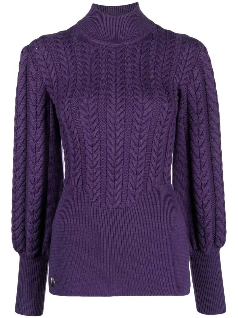 Philipp Plein long-sleeve knitted wool jumper - Purple von Philipp Plein