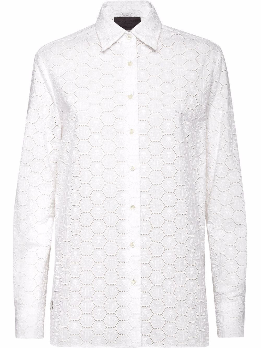 Philipp Plein long-sleeve lace shirt - White von Philipp Plein