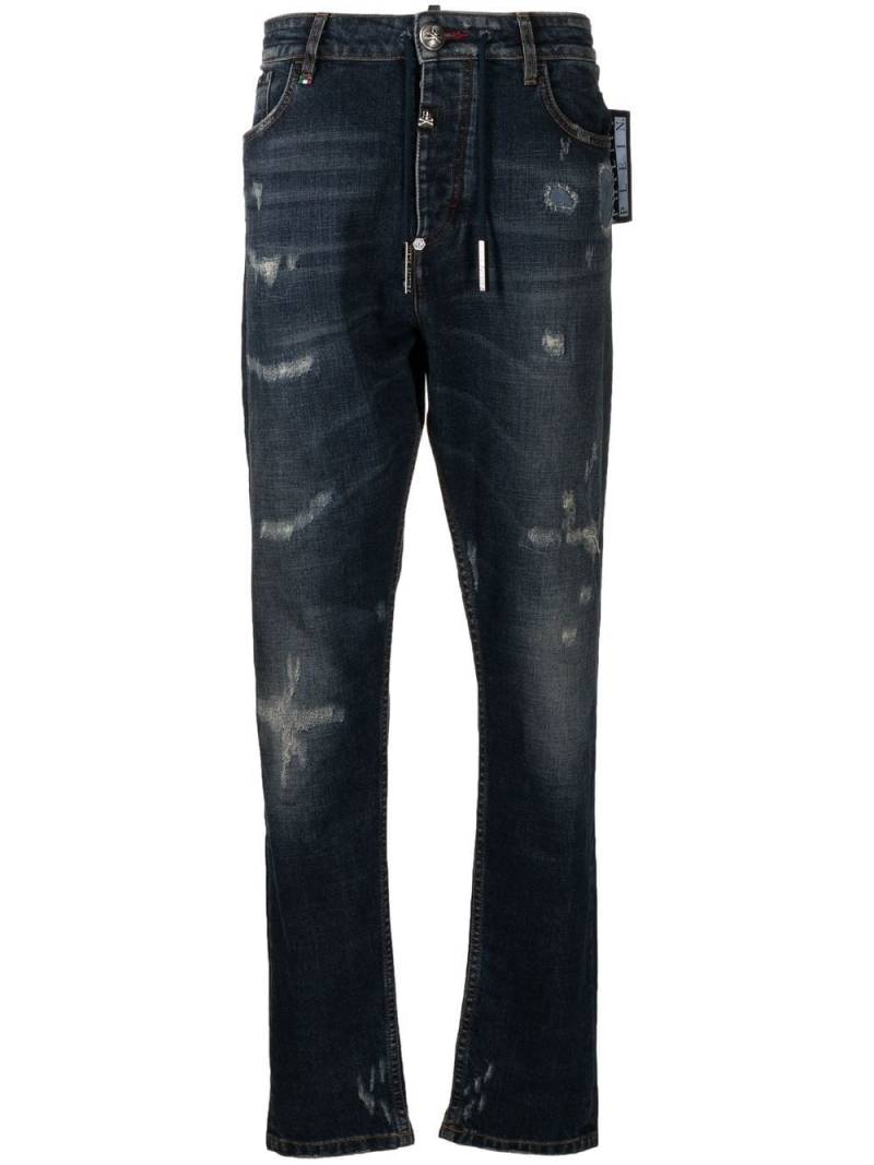 Philipp Plein low-rise slim-cut jeans - Blue von Philipp Plein