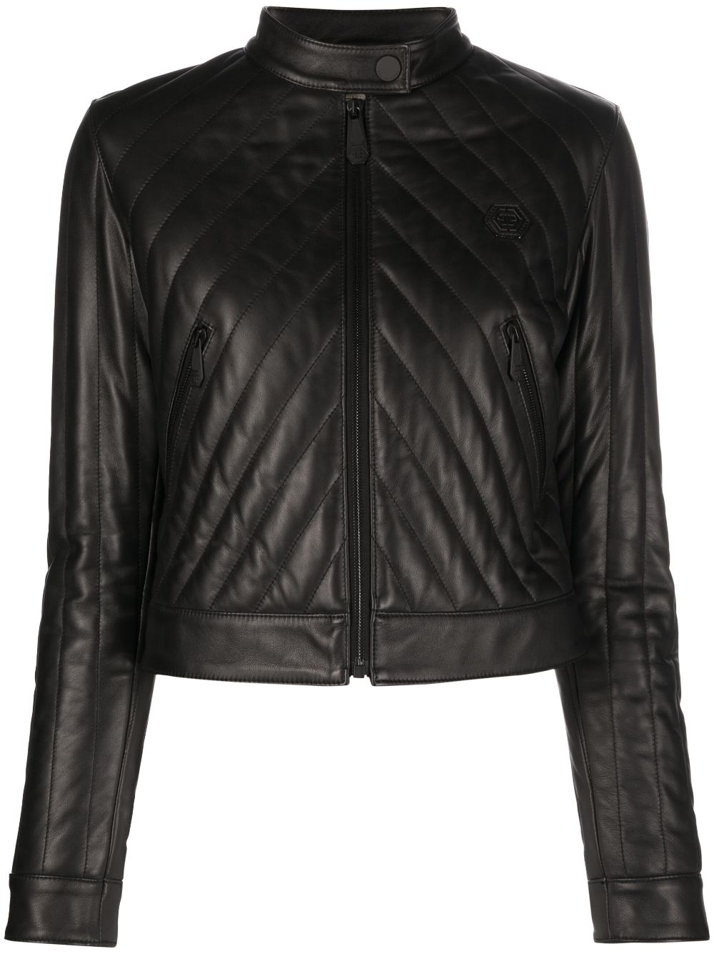 Philipp Plein matelassé leather jacket - Black von Philipp Plein