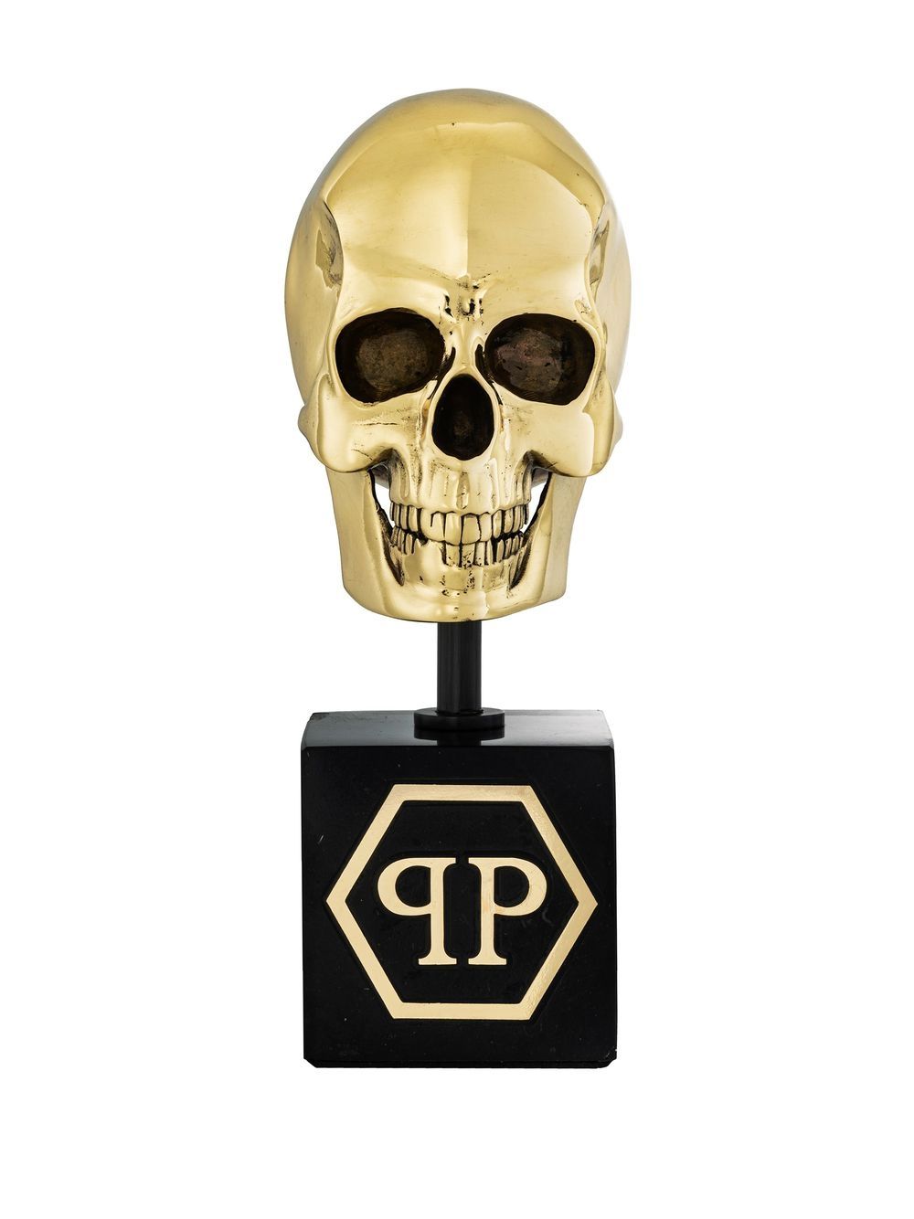 Philipp Plein metallic-skull detail stand - Gold von Philipp Plein