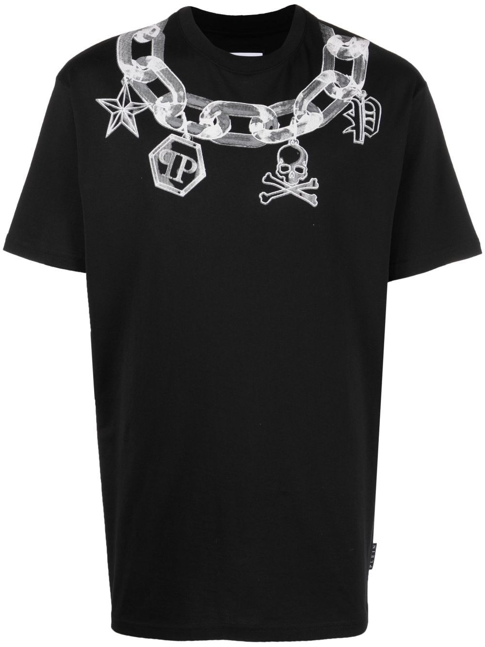 Philipp Plein necklace print T-shirt - Black von Philipp Plein