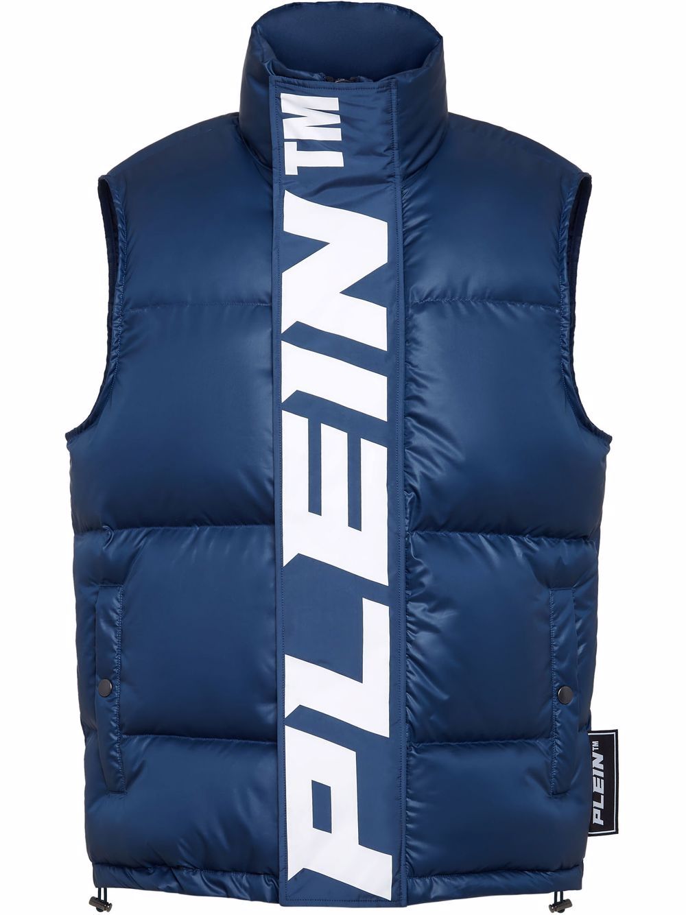 Philipp Plein padded high-neck logo gilet - Blue von Philipp Plein