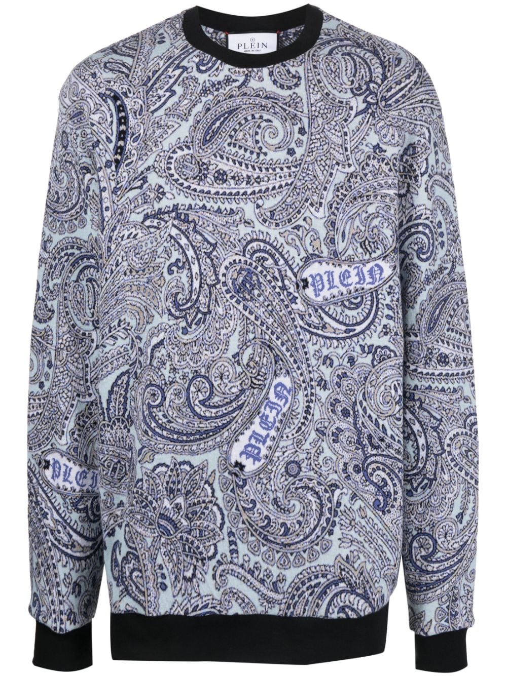 Philipp Plein paisley-print knitted jumper - Blue von Philipp Plein