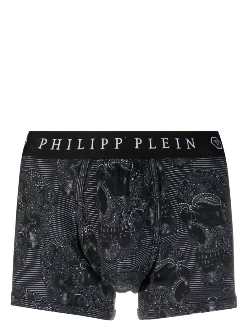Philipp Plein paisley-print logo-waistband boxers - Black von Philipp Plein