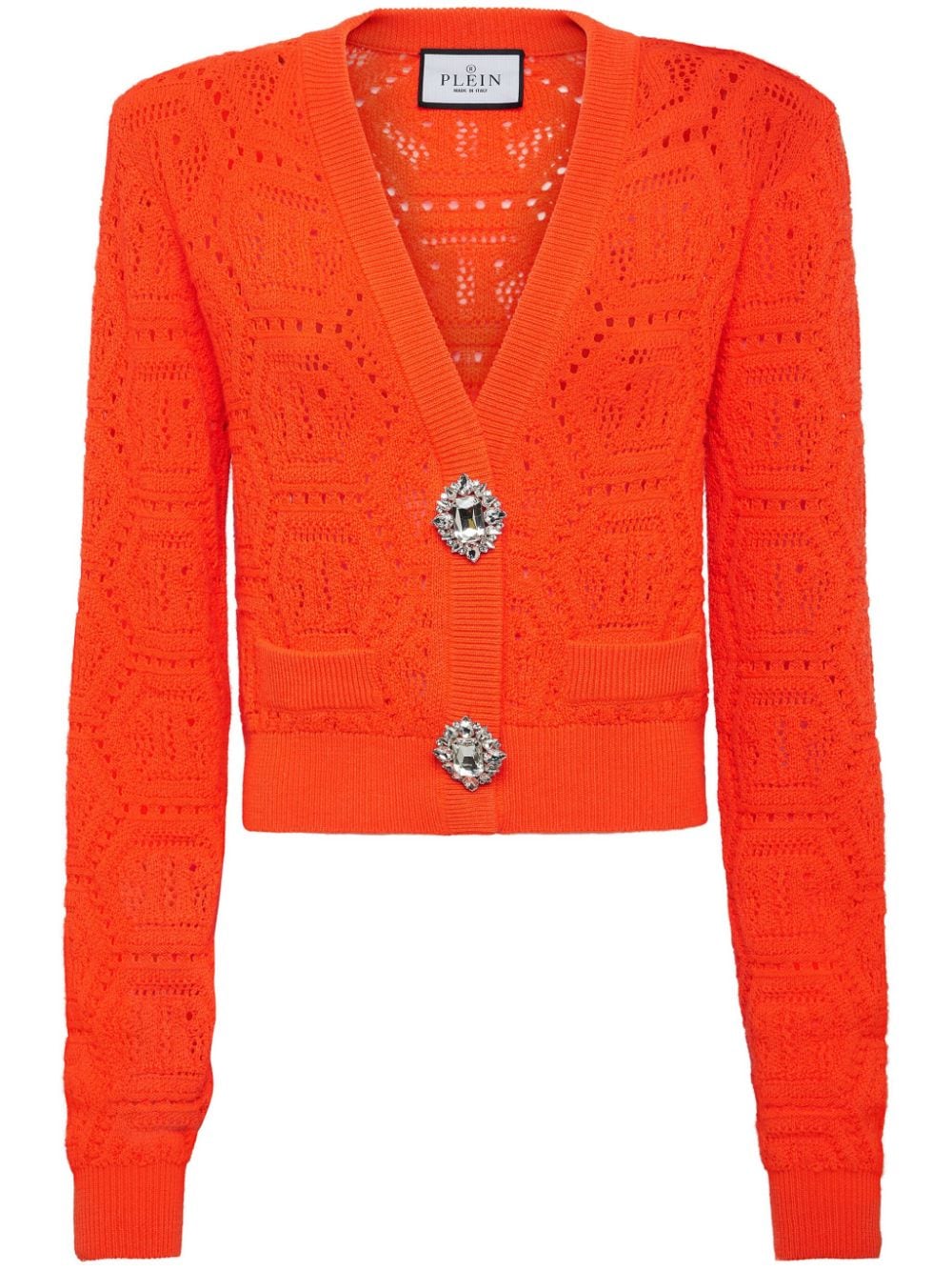Philipp Plein patterned-knit cardigan - Orange von Philipp Plein