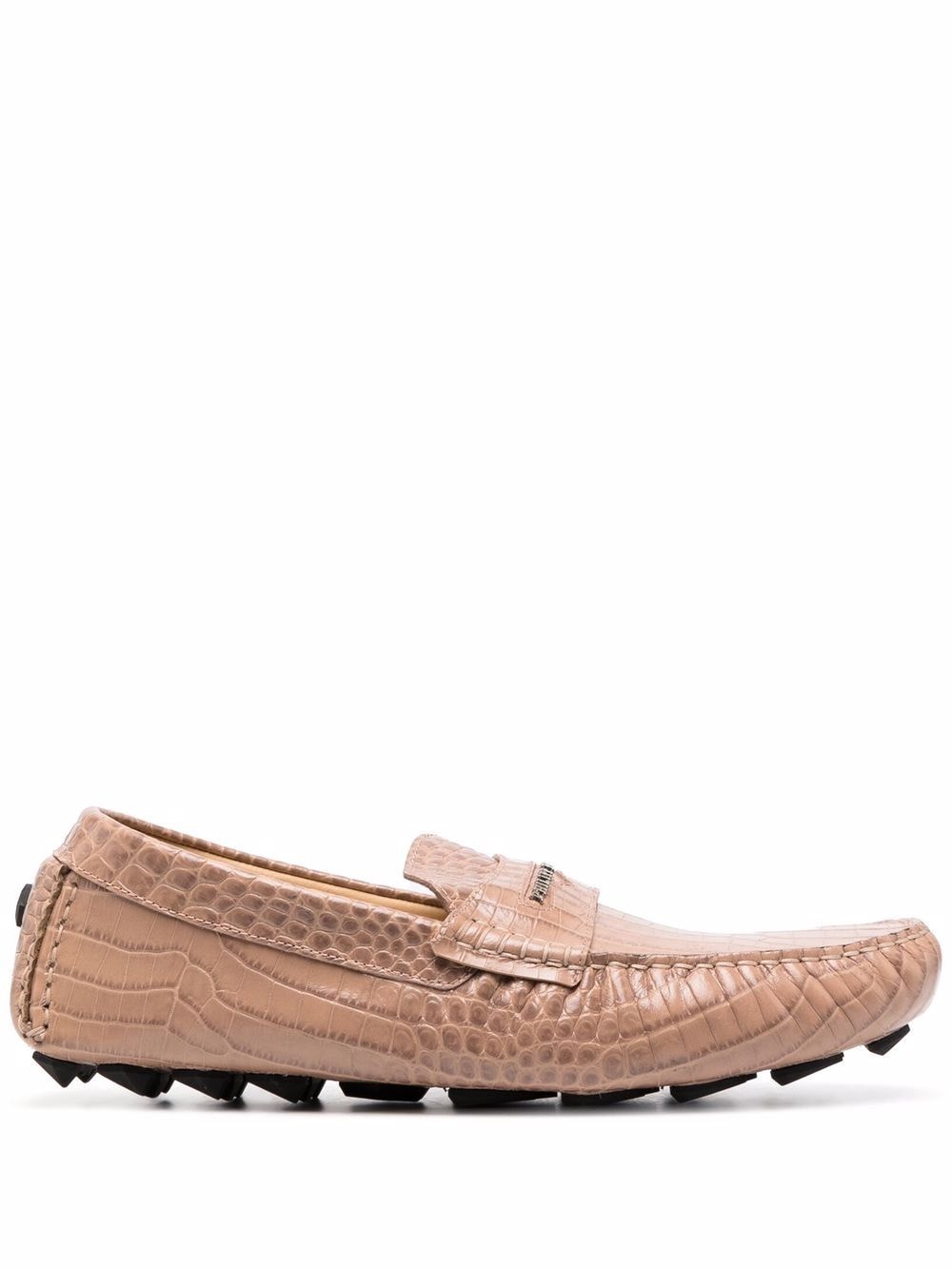 Philipp Plein pink leather moccasin - Neutrals von Philipp Plein