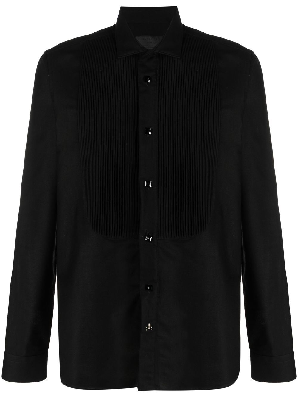 Philipp Plein pleated-bib detail shirt - Black von Philipp Plein